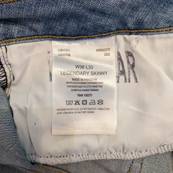 New Lee Legendary Skinny 38x30 Blue Denim Jeans, TC - Picture 14 of 14